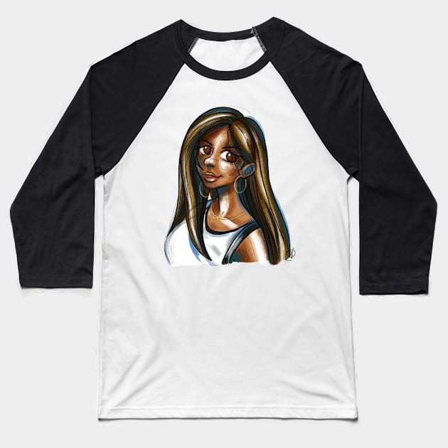 Aliyah Art x Tifa Lockhart Baseball T-Shirt by aliyahart